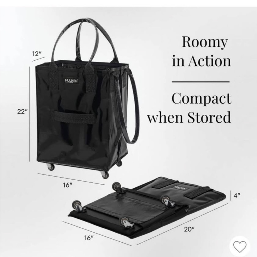 HULKEN Original Rolling Tote Bag
Medium Black - Picture 4 of 5